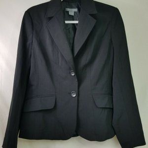 Ann Taylor Size 12 Black Two Button Blazer Jacket